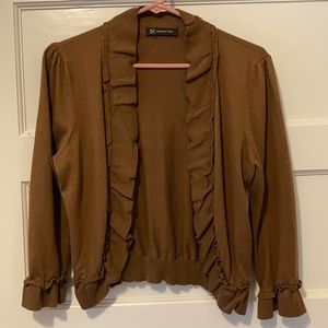 INC  Ruffle Front Sweater